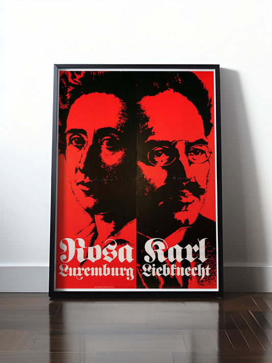 Historisches DDR Poster (A4 | A3 | A2 | A1) • DDR: ROSA UND KARL