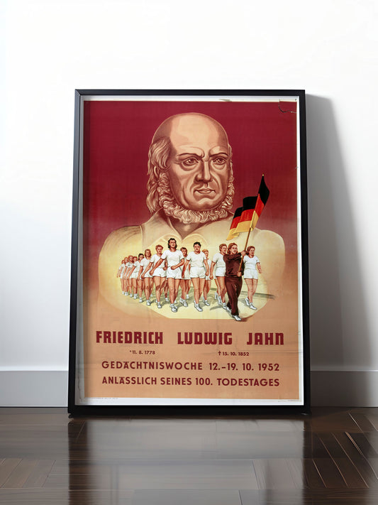 Historisches DDR Poster (A4 | A3 | A2 | A1) • DDR: FRIEDRICH LUDWIG JAHN