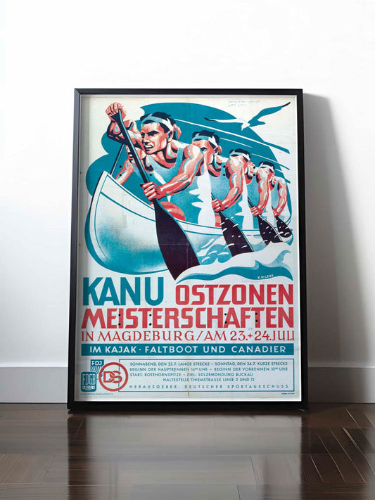 Historisches DDR Poster (A4 | A3 | A2 | A1) • KANU OSTZONEN MEISTERSCHAFTEN