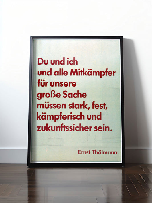 Historisches DDR Poster (A4 | A3 | A2 | A1) • DDR: ERNST THÄLMANN