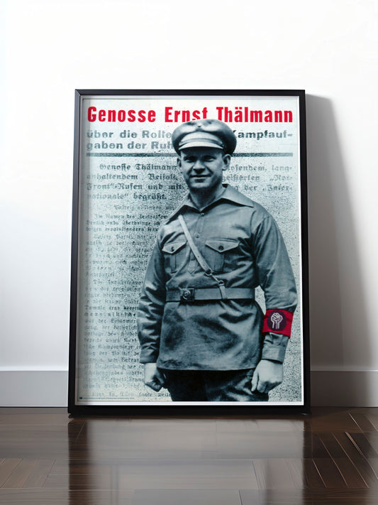 Historisches DDR Poster (A4 | A3 | A2 | A1) • DDR: GENOSSE ERNST THÄLMANN