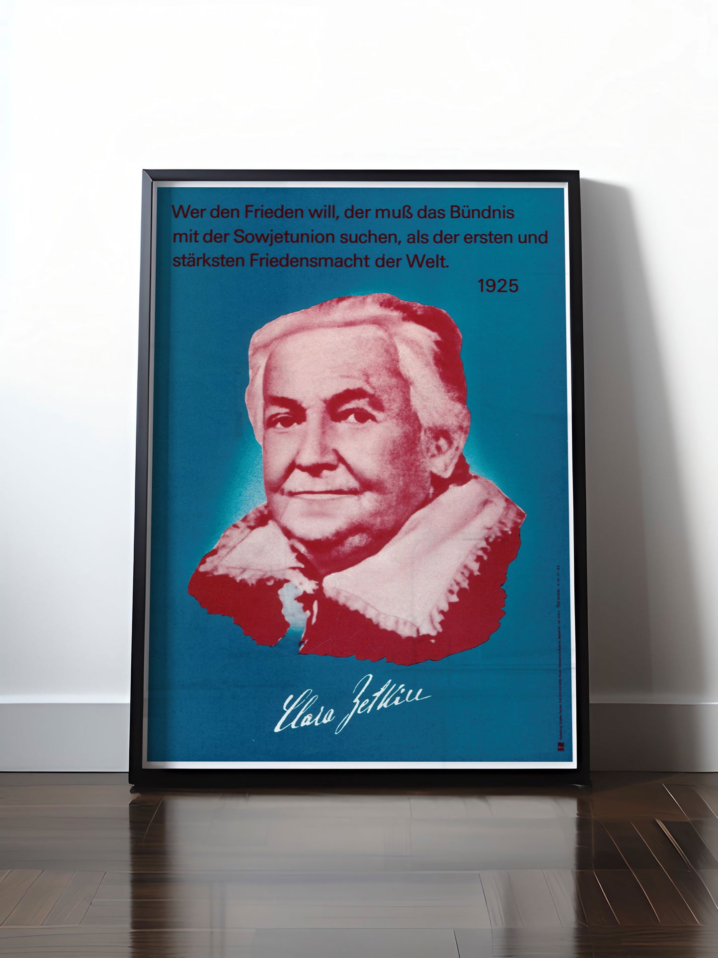 Historisches DDR Poster (A4 | A3 | A2 | A1) • DDR: CLARA ZETKIN