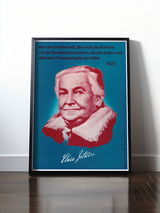 Historisches DDR Poster (A4 | A3 | A2 | A1) • DDR: CLARA ZETKIN