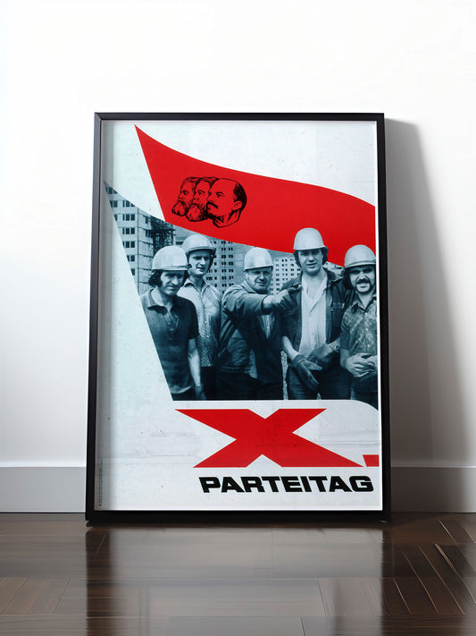 Historisches DDR Poster (A4 | A3 | A2 | A1) • DDR: 10. PARTEITAG