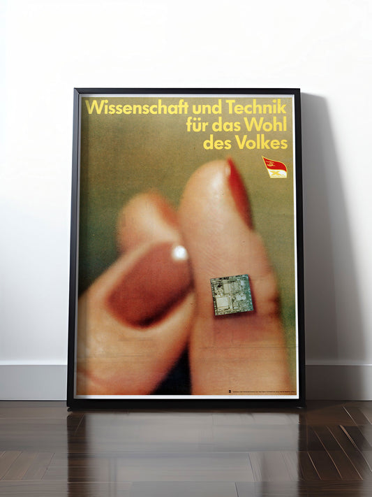 Historisches DDR Poster (A4 | A3 | A2 | A1) • DDR: WISSENSCHAFT UND TECHNIK