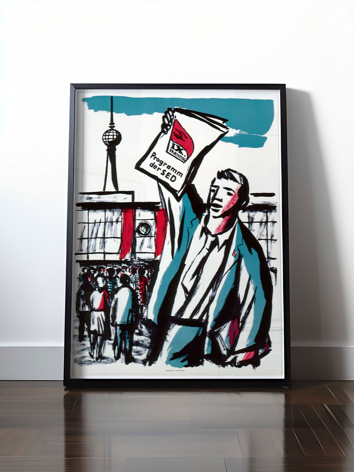 Historisches DDR Poster (A4 | A3 | A2 | A1) • DDR: 9. PARTEITAG