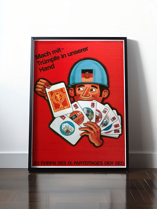 Historisches DDR Poster (A4 | A3 | A2 | A1) • DDR: TRÜMPFE IN UNSERER HAND