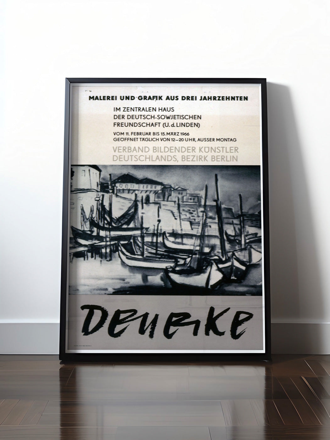 Historisches DDR Poster (A4 | A3 | A2 | A1) • DDR: AUSSTELLUNG MALEREI & GRAFIK 1966
