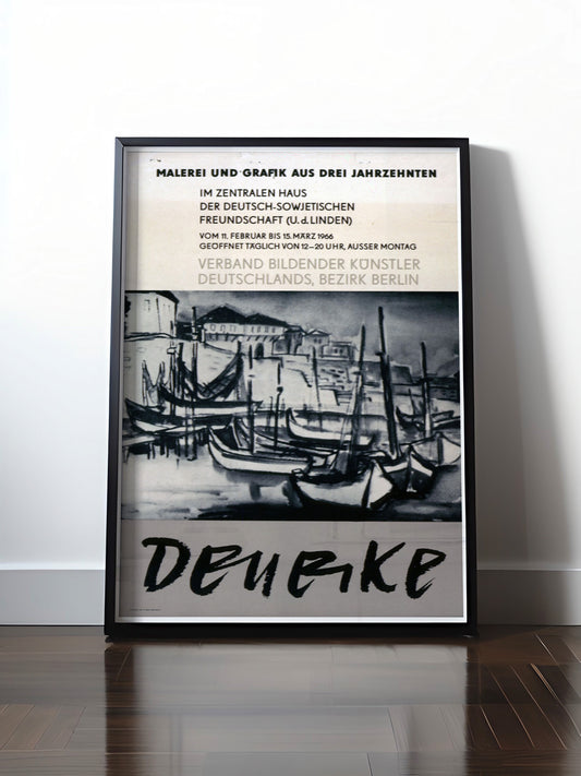 Historisches DDR Poster (A4 | A3 | A2 | A1) • DDR: AUSSTELLUNG MALEREI & GRAFIK 1966