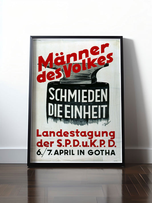 Historisches DDR Poster (A4 | A3 | A2 | A1) • DDR: MÄNNER DES VOLKES