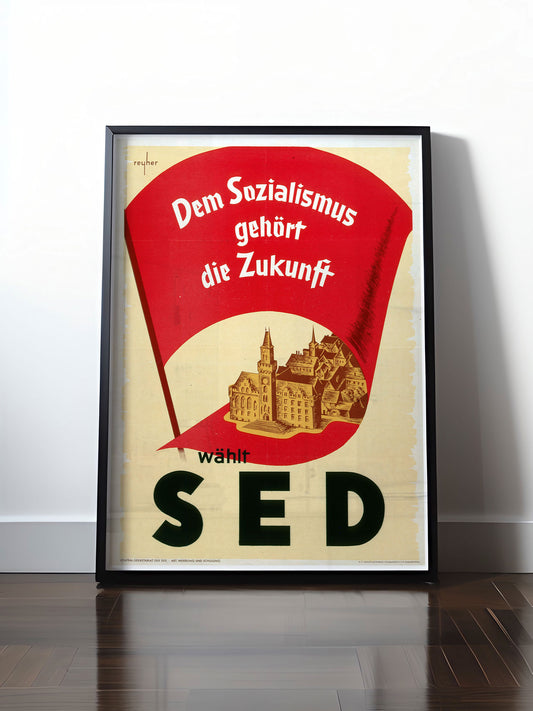 Historisches DDR Poster (A4 | A3 | A2 | A1) • DDR: DEM SOZIALISMUS GEHÖRT DIE ZUKUNFT