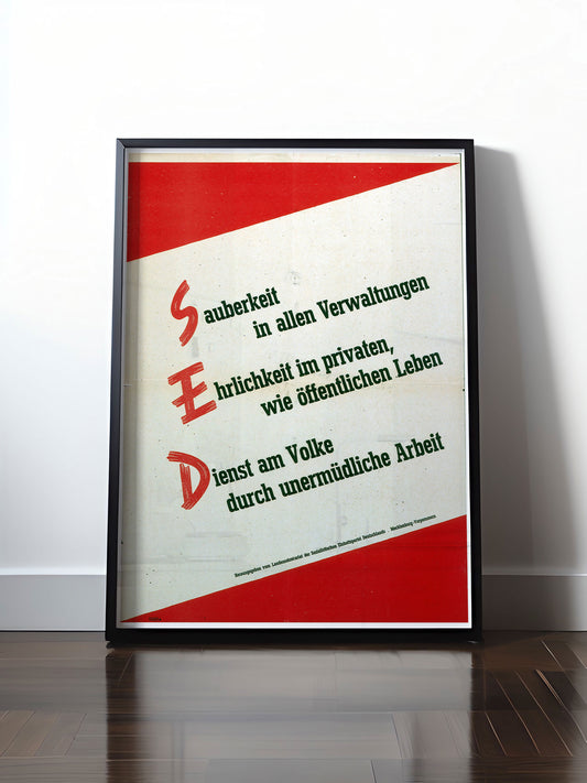 Historisches DDR Poster (A4 | A3 | A2 | A1) • SED