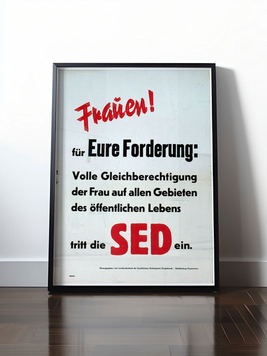 Historisches DDR Poster (A4 | A3 | A2 | A1) • DDR: FRAUEN!