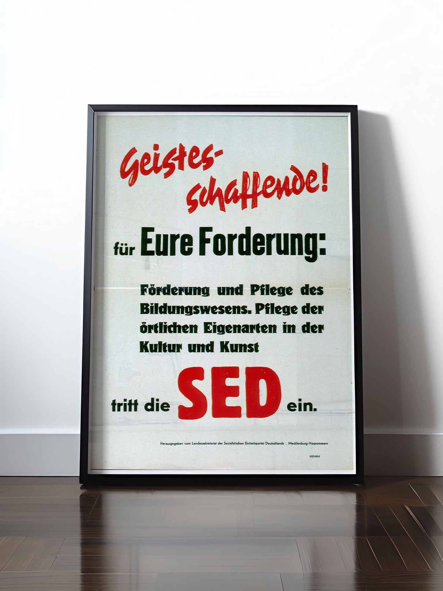 Historisches DDR Poster (A4 | A3 | A2 | A1) • DDR: GEISTESSCHAFFENDE!