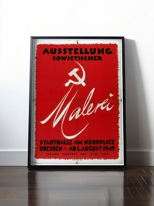 Historisches DDR Poster (A4 | A3 | A2 | A1) • DDR: AUSSTELLUNG SOWJETISCHE MALEREI 1947