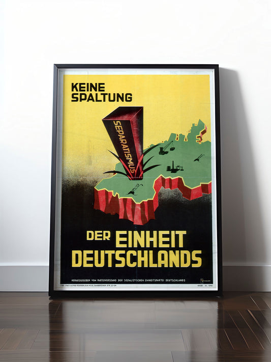 Historisches DDR Poster (A4 | A3 | A2 | A1) • DDR: KEINE SPALTUNG DEUTSCHLANDS!