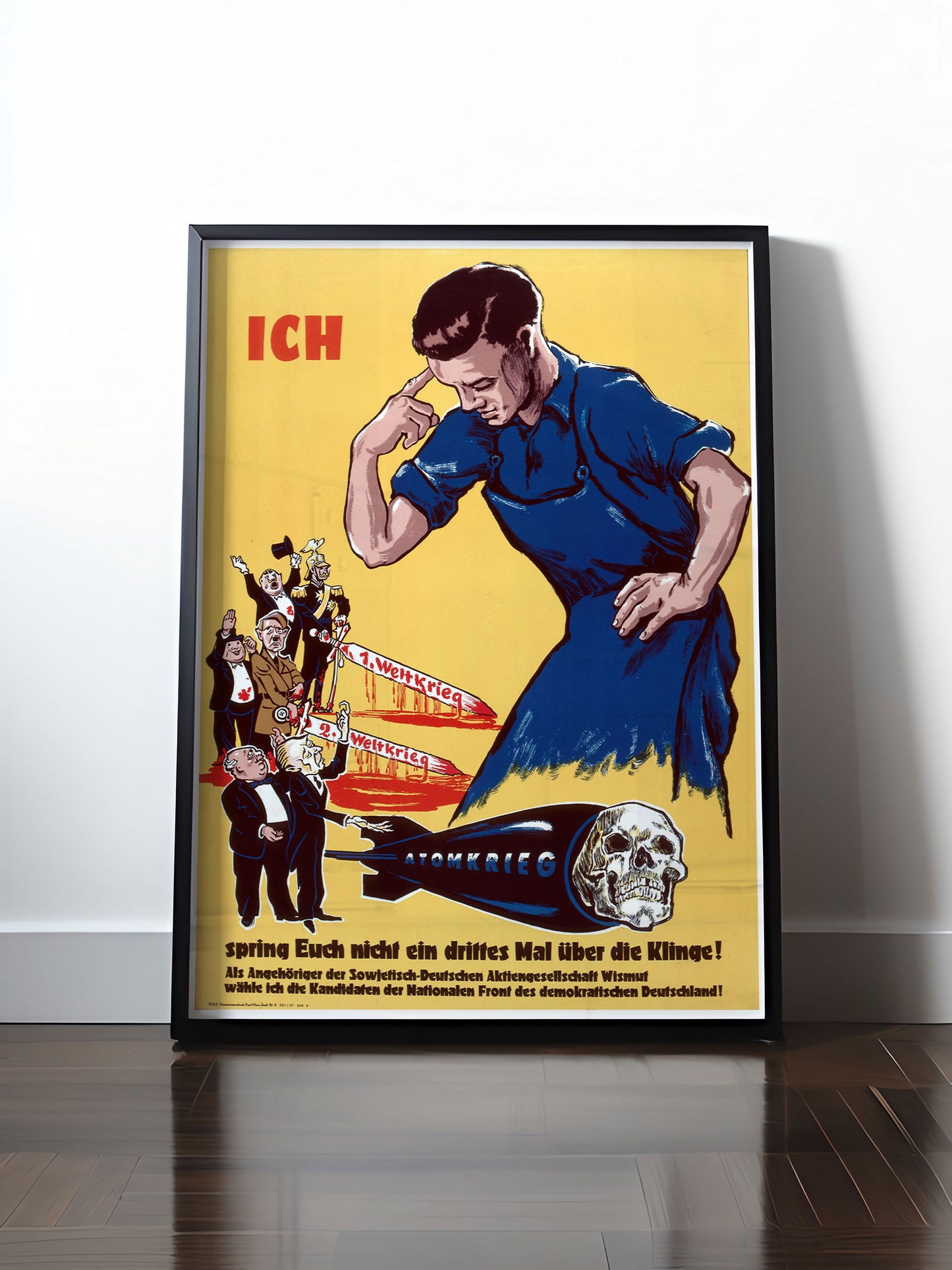 Historisches DDR Poster (A4 | A3 | A2 | A1) • DDR: KEIN DRITTES MAL KRIEG