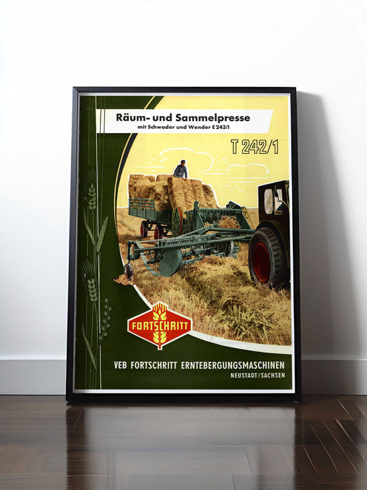 Historisches DDR Poster (A4 | A3 | A2 | A1) • DDR: FORTSCHRITT SAMMELPRESSE T242