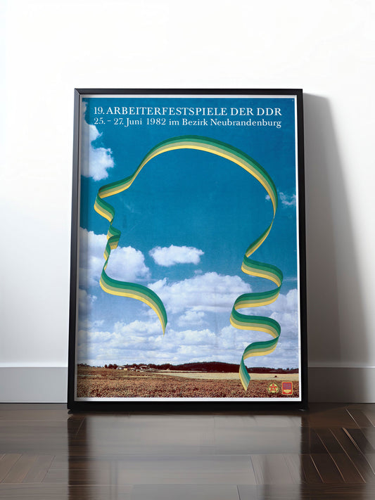 Historisches DDR Poster (A4 | A3 | A2 | A1) • 19. ARBEITERFESTSPIELE 1982 NEUBRANDENBURG