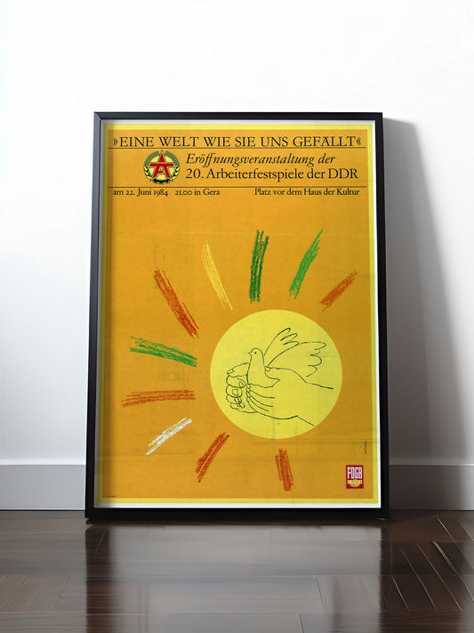 Historisches DDR Poster (A4 | A3 | A2 | A1) • 20. ARBEITERFESTSPIELE GERA 1984