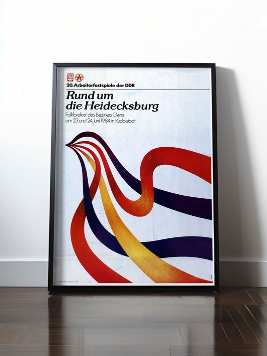 Historisches DDR Poster (A4 | A3 | A2 | A1) • 20. ARBEITERFESTSPIELE 1984 RUDOLSTADT