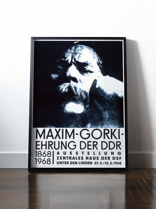 Historisches DDR Poster (A4 | A3 | A2 | A1) • DDR: AUSSTELLUNG MAXIM GORKI, 1968