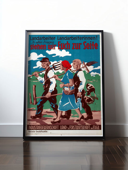 Historisches DDR Poster (A4 | A3 | A2 | A1) • LANDARBEITER