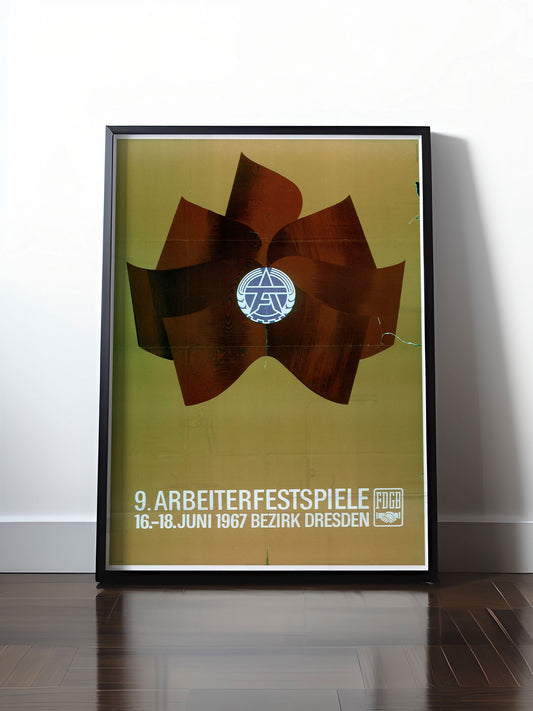 Historisches DDR Poster (A4 | A3 | A2 | A1) • 9. ARBEITERFESTSPIELE DRESDEN 1967