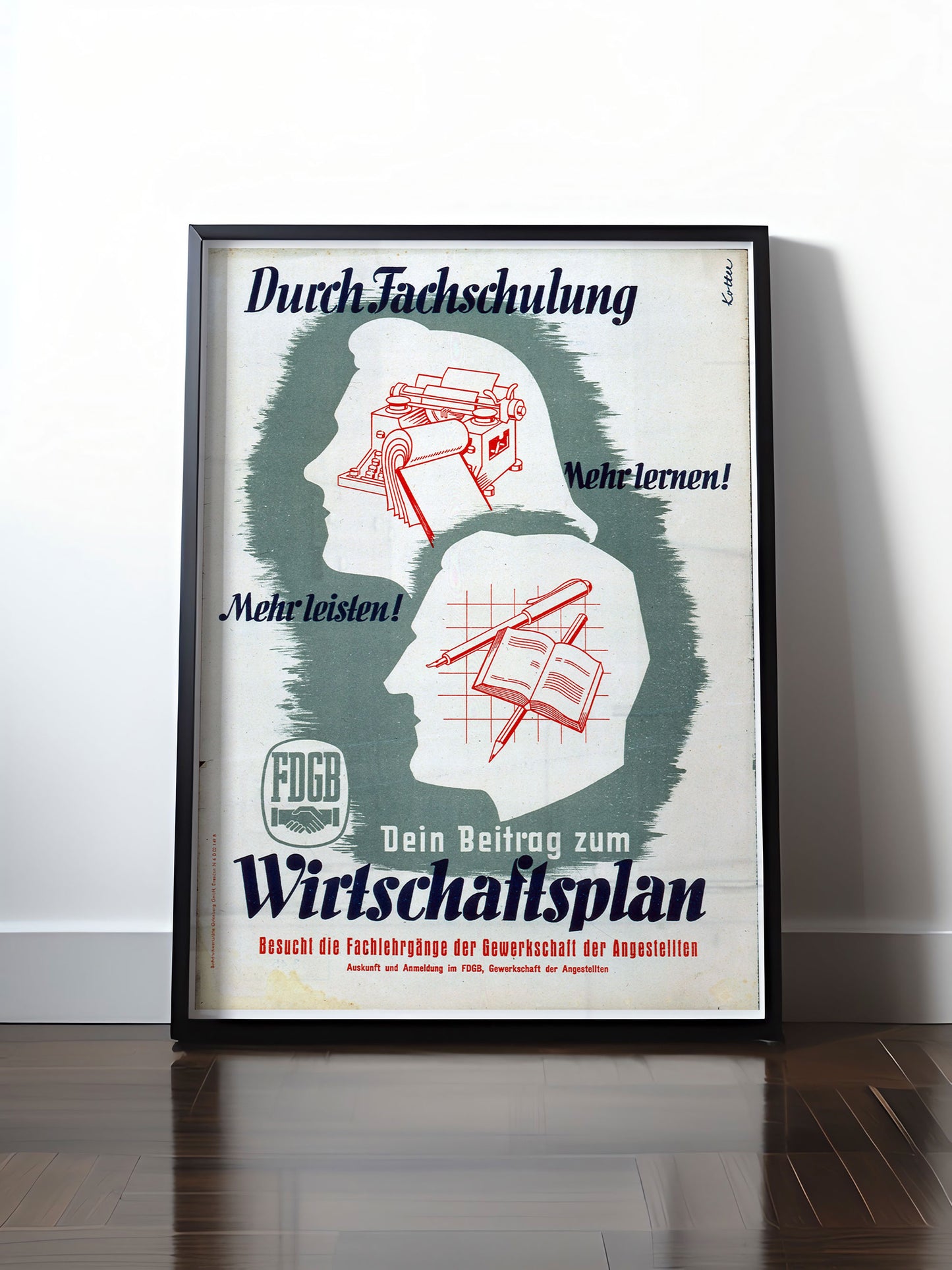 Historisches DDR Poster (A4 | A3 | A2 | A1) • FDGB WIRTSCHAFTSPLAN