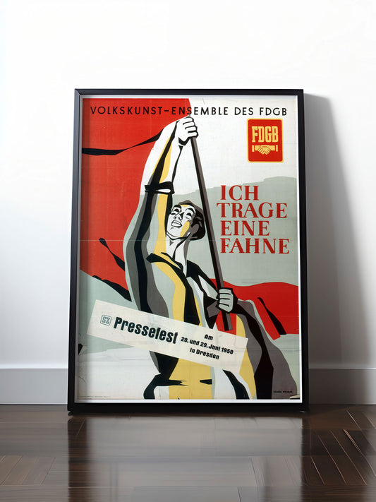 Historisches DDR Poster (A4 | A3 | A2 | A1) • FDGB VOLKSKUNST ENSEMBLE