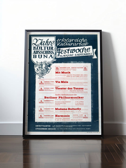 Historisches DDR Poster (A4 | A3 | A2 | A1) • KULTURAUSSCHUSS BUNA
