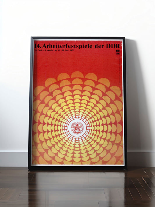 Historisches DDR Poster (A4 | A3 | A2 | A1) • 14. ARBEITERFESTSPIELE SCHWERIN 1972