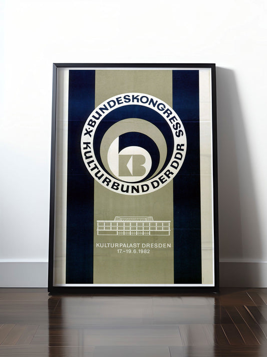 Historisches DDR Poster (A4 | A3 | A2 | A1) • 10. KONGRESS DES KULTURBUNDES
