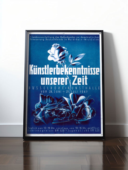 Historisches DDR Poster (A4 | A3 | A2 | A1) • KÜNSTLERBEKENNTNISSE 1947