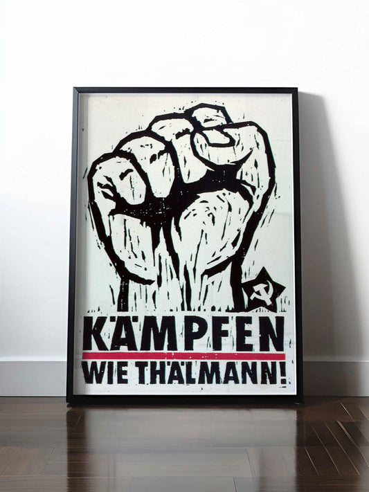 Historisches DDR Poster (A4 | A3 | A2 | A1) • KÄMPFEN WIE THÄLMANN
