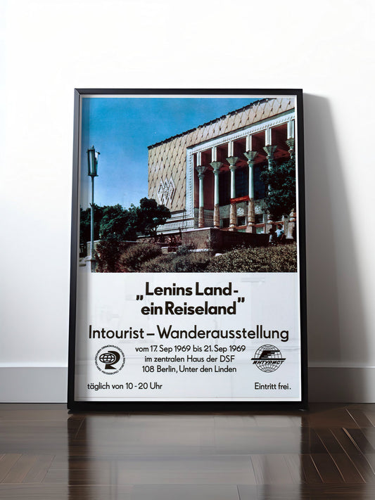 Historisches DDR Poster (A4 | A3 | A2 | A1) • DDR: LENIN'S LAND WANDERAUSSTELLUNG 1969