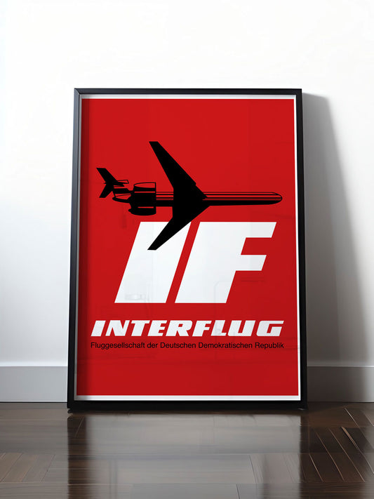 Historisches DDR Poster (A4 | A3 | A2 | A1) • INTERFLUG ORIGINALPROSPEKT