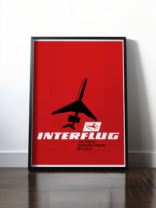 Historisches DDR Poster (A4 | A3 | A2 | A1) • INTERFLUG ORIGINALWERBUNG