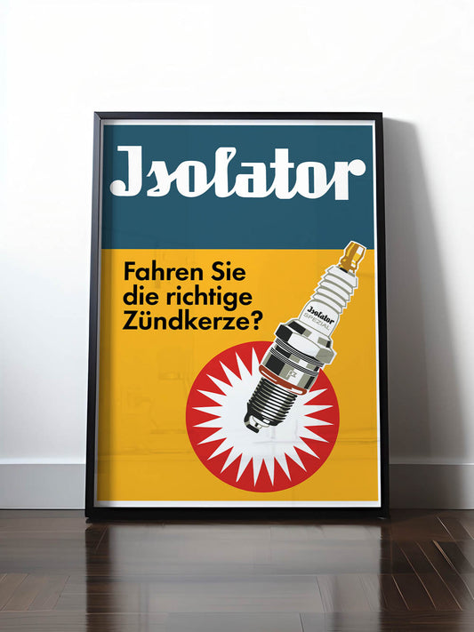 Historisches DDR Poster (A4 | A3 | A2 | A1) • ISOLATOR ZÜNDKERZE