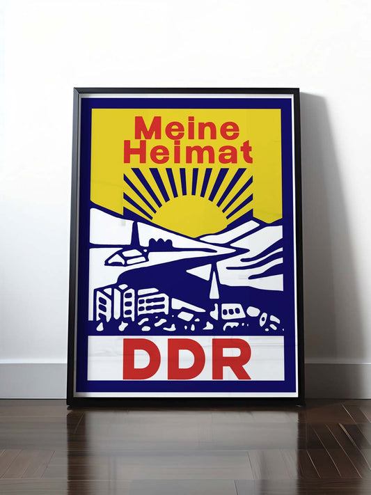 Historisches DDR Poster (A4 | A3 | A2 | A1) • MEINE HEIMAT DDR
