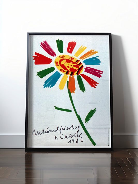 Historisches DDR Poster (A4 | A3 | A2 | A1) • DDR: NATIONALFEIERTAG 1986