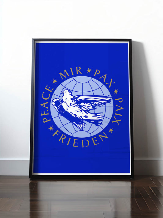 Historisches DDR Poster (A4 | A3 | A2 | A1) • PEACE MIR PAX FRIEDEN
