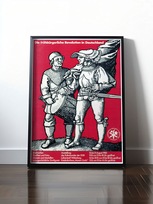 Historisches DDR Poster (A4 | A3 | A2 | A1) • DDR: AUSSTELLUNG BAUERNKRIEG & REVOLUTION, 1983