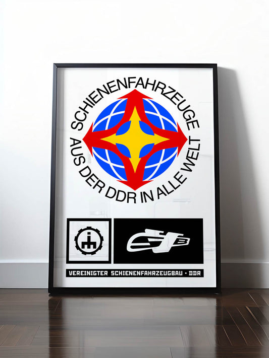 Historisches DDR Poster (A4 | A3 | A2 | A1) • VEB VEREINIGTER SCHIENENFAHRZEUGBAU DDR