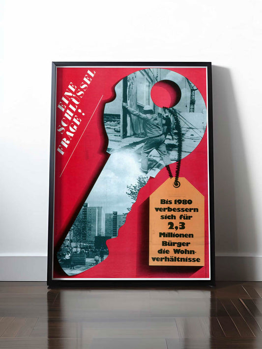Historisches DDR Poster (A4 | A3 | A2 | A1) • EINE SCHLÜSSEL-FRAGE 1980