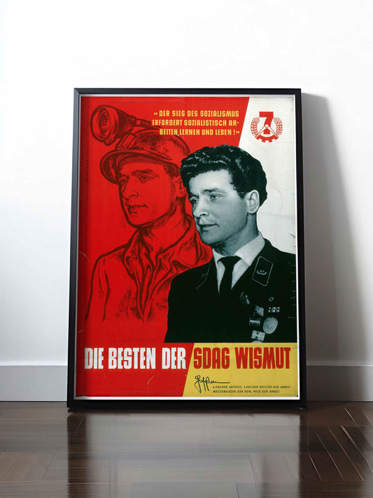 Historisches DDR Poster (A4 | A3 | A2 | A1) • DIE BESTEN DER SDAG WISMUT
