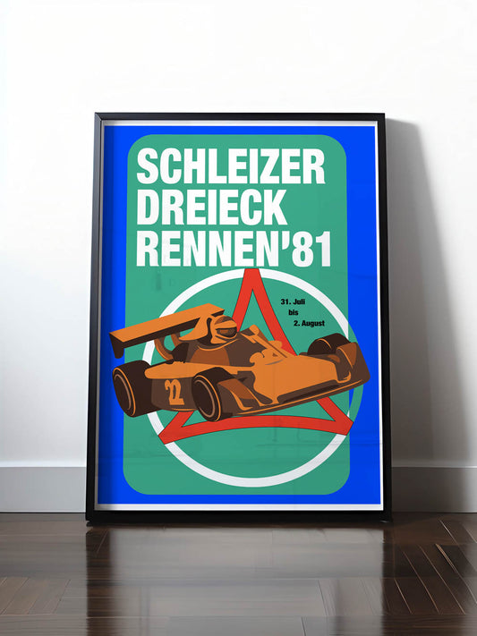 Historisches DDR Poster (A4 | A3 | A2 | A1) • SCHLEIZER DREIECK-RENNEN 1981