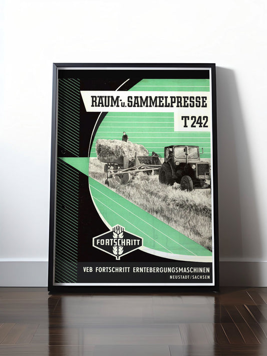 Historisches DDR Poster (A4 | A3 | A2 | A1) • DDR: FORTSCHRITT SAMMELPRESSE T242