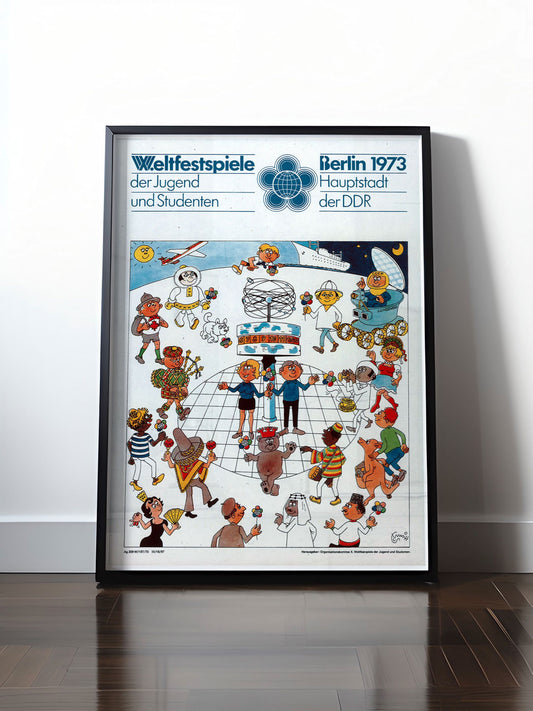 Historisches DDR Poster (A4 | A3 | A2 | A1) • DDR: WELTFESTSPIELE DER JUGEND BERLIN, 1973