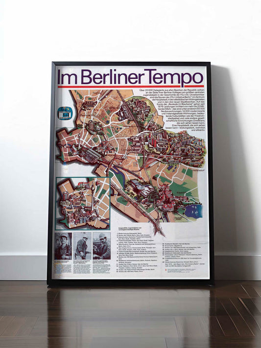 Historisches DDR Poster (A4 | A3 | A2 | A1) • 750 JAHRE BERLIN - IM BERLINER TEMPO